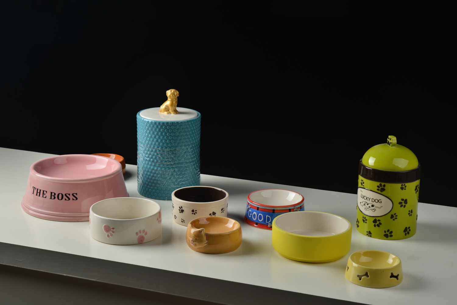 Ceramic Pet Bowls & Treat Jars